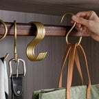 S-Shaped Hangers Rust-Resistant Metal Space-Saving Set of 5