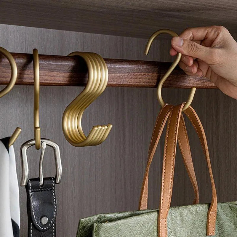 S-Shaped Hangers Rust-Resistant Metal Space-Saving Set of 5