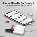 SD Card Reader Dual SD/MicroSD Lightning & USB-C