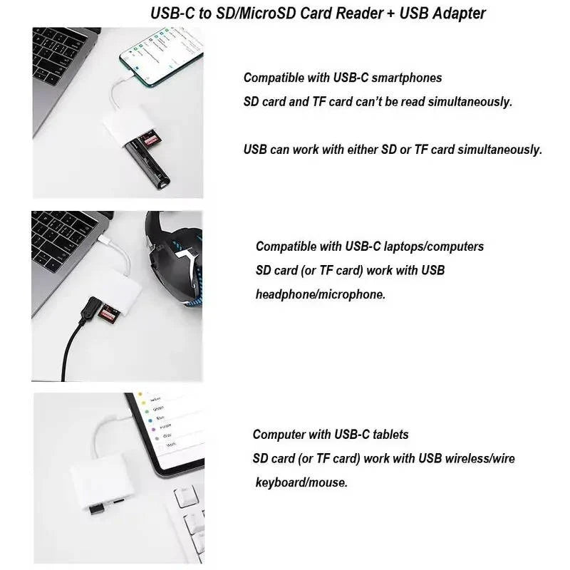 SD Card Reader Lightning & USB-C Plug-And-Play