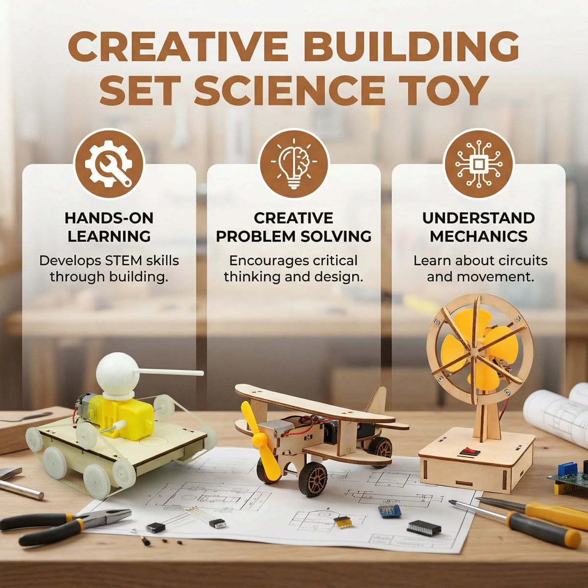 STEM Building Set Snap-Together Hydraulics & Motors