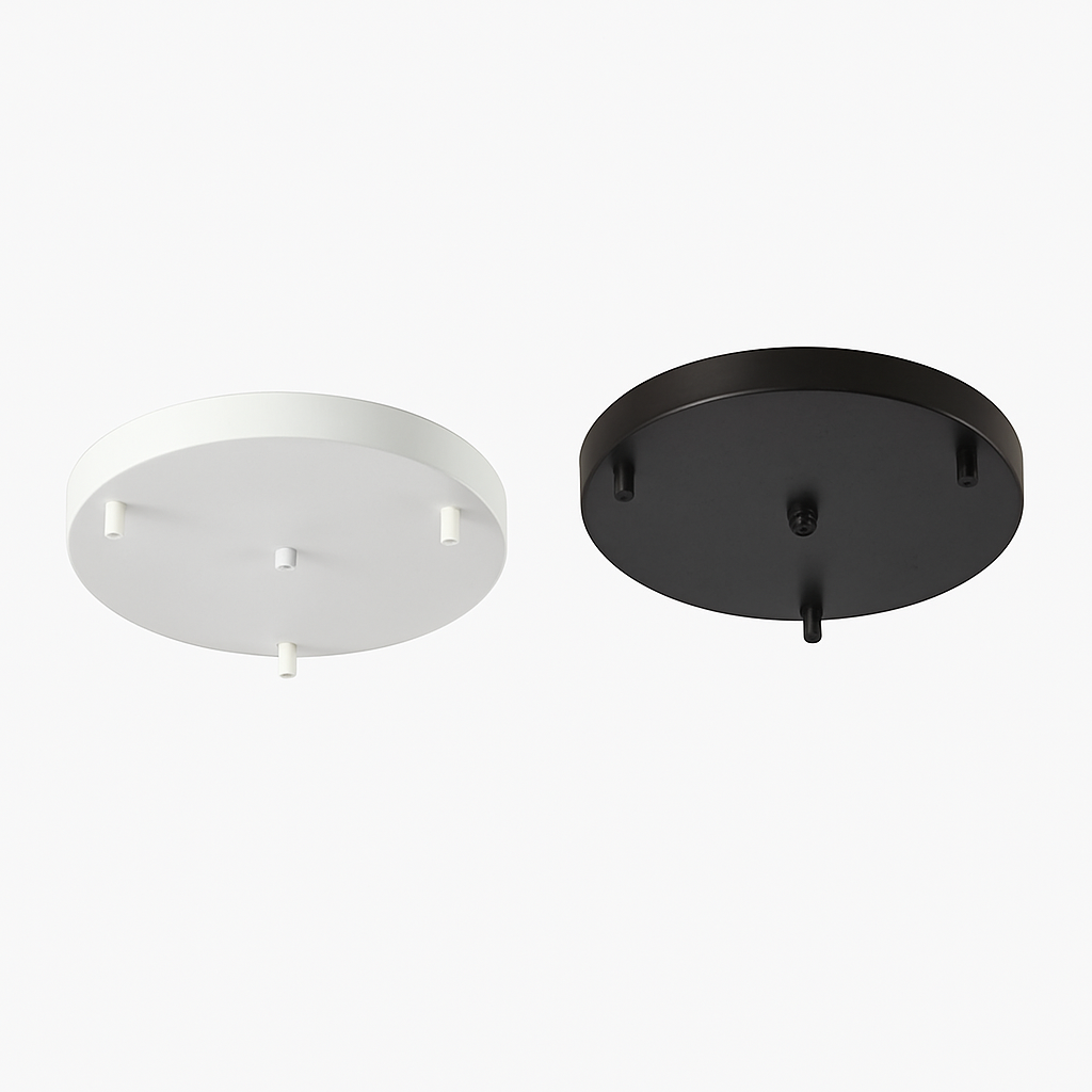 Safety-Certified Round Metal Ceiling Light Canopy (Multiple Sizes)
