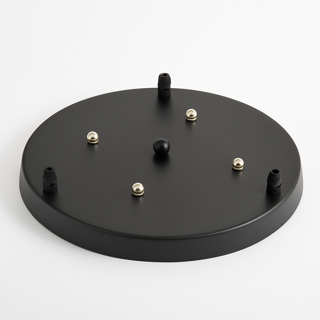 Safety-Certified Round Metal Ceiling Light Canopy (Multiple Sizes)
