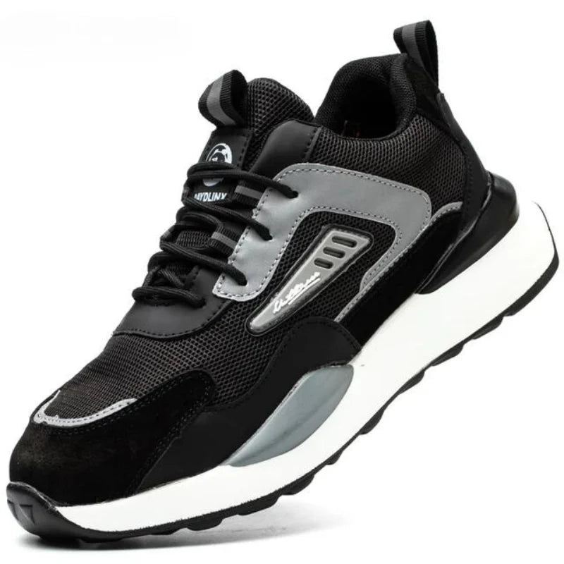Safety Work Shoes Reinforced Toe Cap Anti-Slip Sole