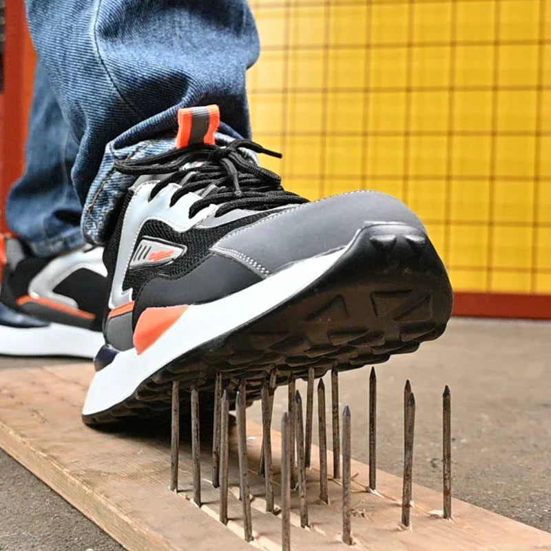 Safety Work Shoes Reinforced Toe Cap Anti-Slip Sole