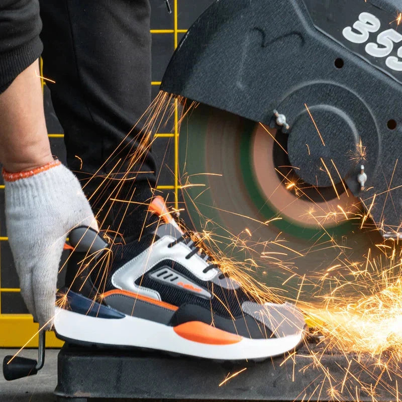 Safety Work Shoes Reinforced Toe Cap Anti-Slip Sole