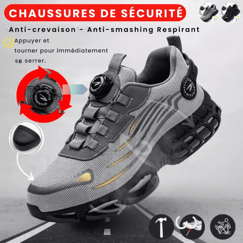 Safety Work Shoes Steel Toe & Non-Slip Rubber Sole
