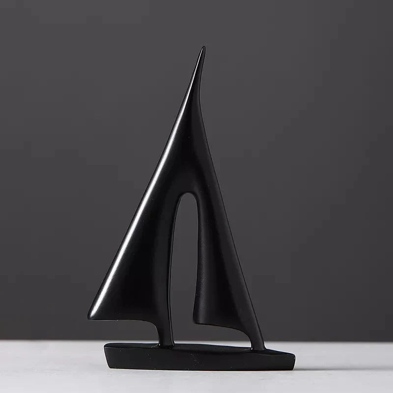 Sailboat Sculpture Minimalist Polyresin Scratch-Resistant