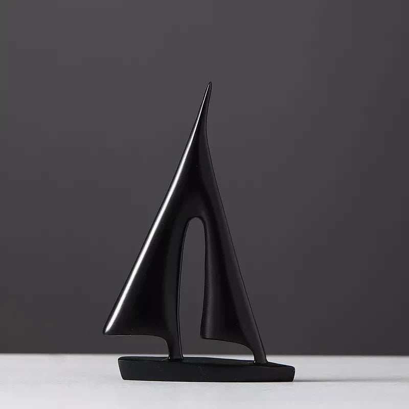 Sailboat Sculpture Minimalist Polyresin Scratch-Resistant