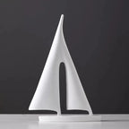 Sailboat Sculpture Minimalist Polyresin Scratch-Resistant