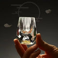 Sake Cup Crystal Glass Gold Foil Double Bottom