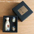 Sake Set Hand-Painted Sakura Ceramic Carafe & Cups