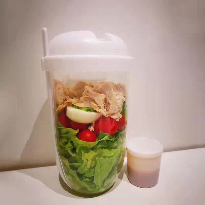 Salad Container Set Leak-Proof BPA-Free 1000ml