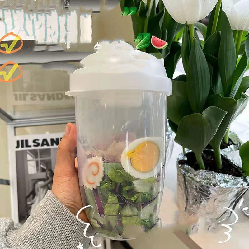 Salad Container Set Leak-Proof BPA-Free 1000ml