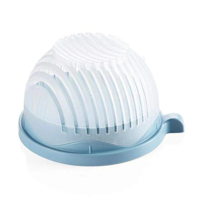 Salad Cutter Bowl Guided Slots & Finger Guard Dishwasher-Safe