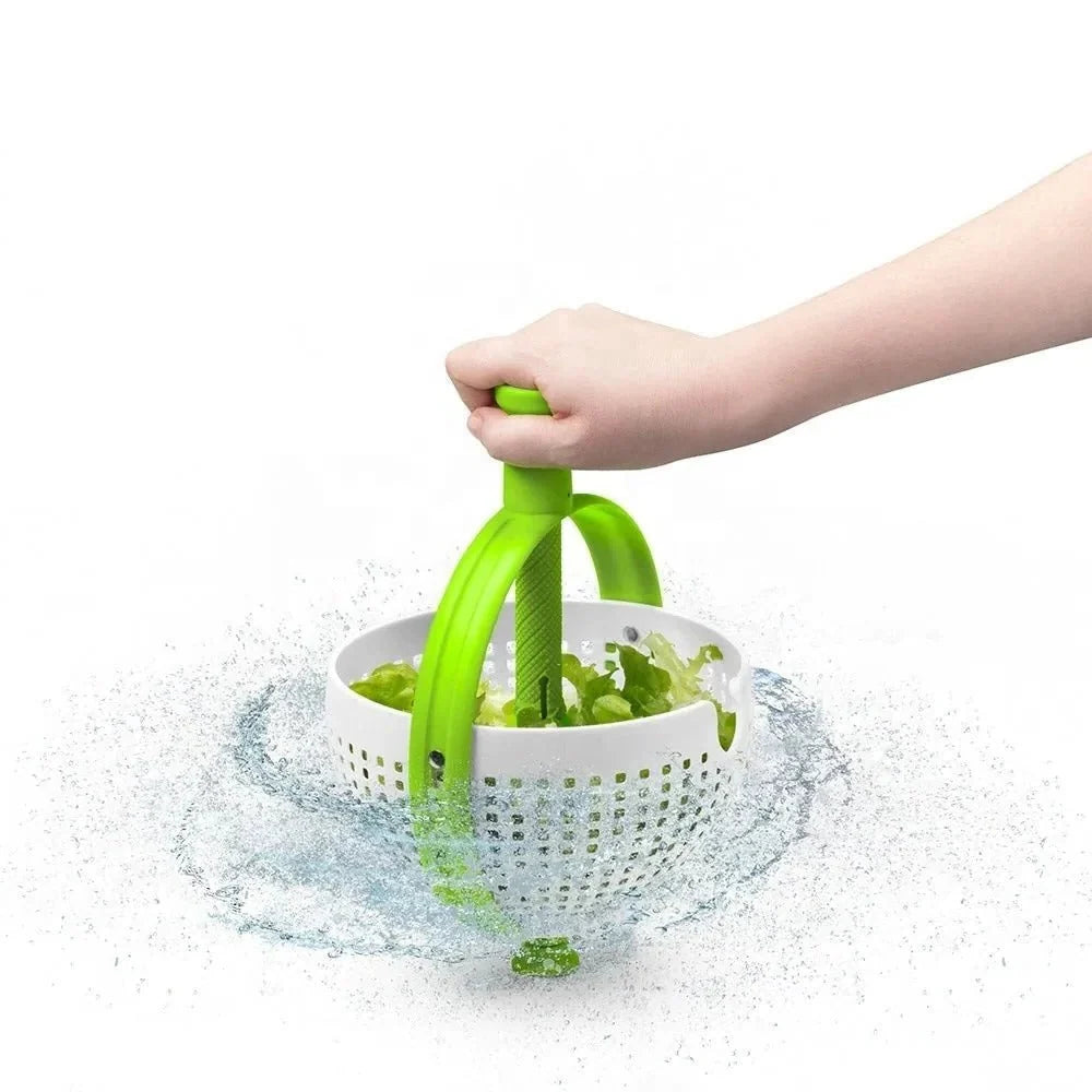 Salad Spinner Bowl Foldable Handle & Brake Button