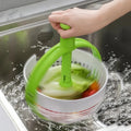 Salad Spinner Hand-Crank Instant Brake Dishwasher-Safe