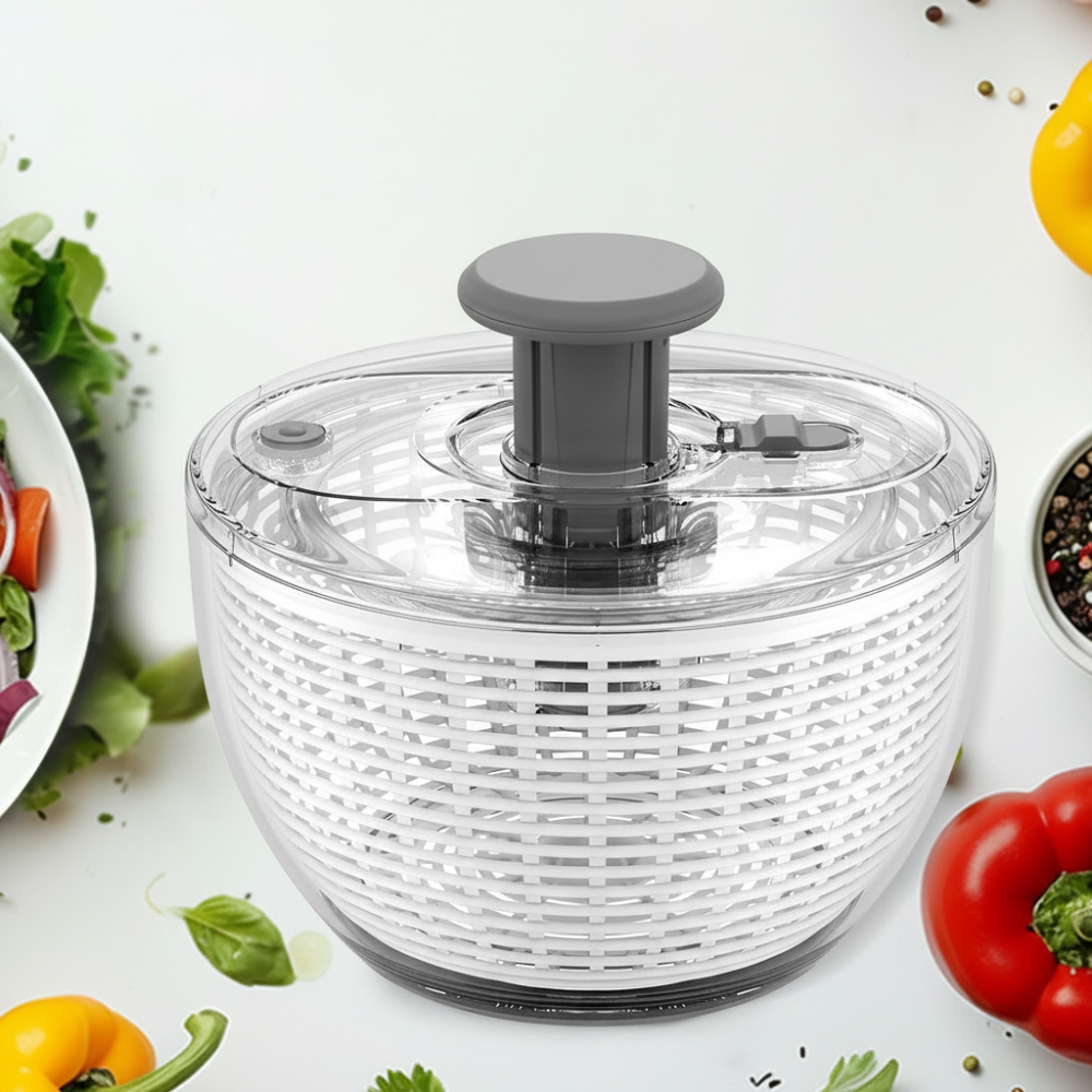 Salad Spinner Manual Pump 5.9L Non-Slip Base