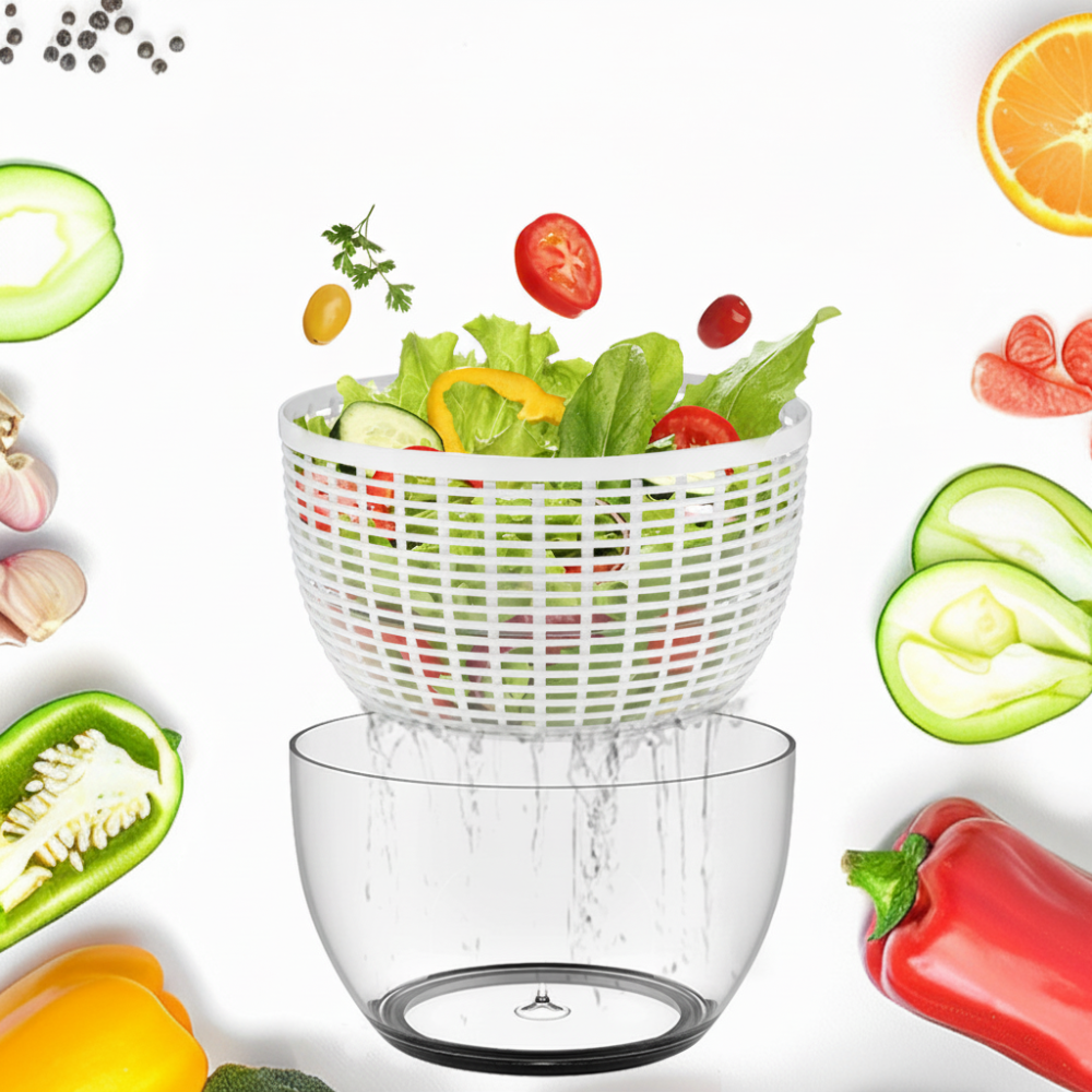 Salad Spinner Manual Pump 5.9L Non-Slip Base