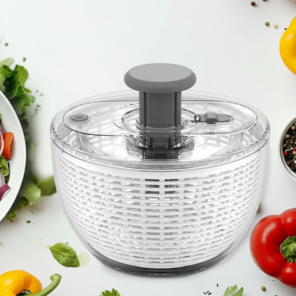 Salad Spinner Manual Pump Non-Slip Dishwasher Safe