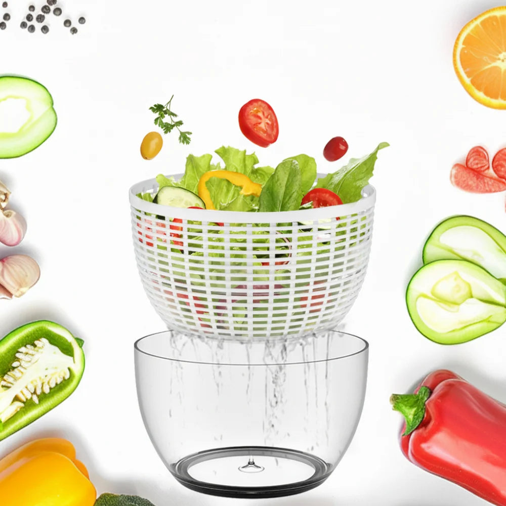 Salad Spinner Manual Pump Non-Slip Dishwasher Safe