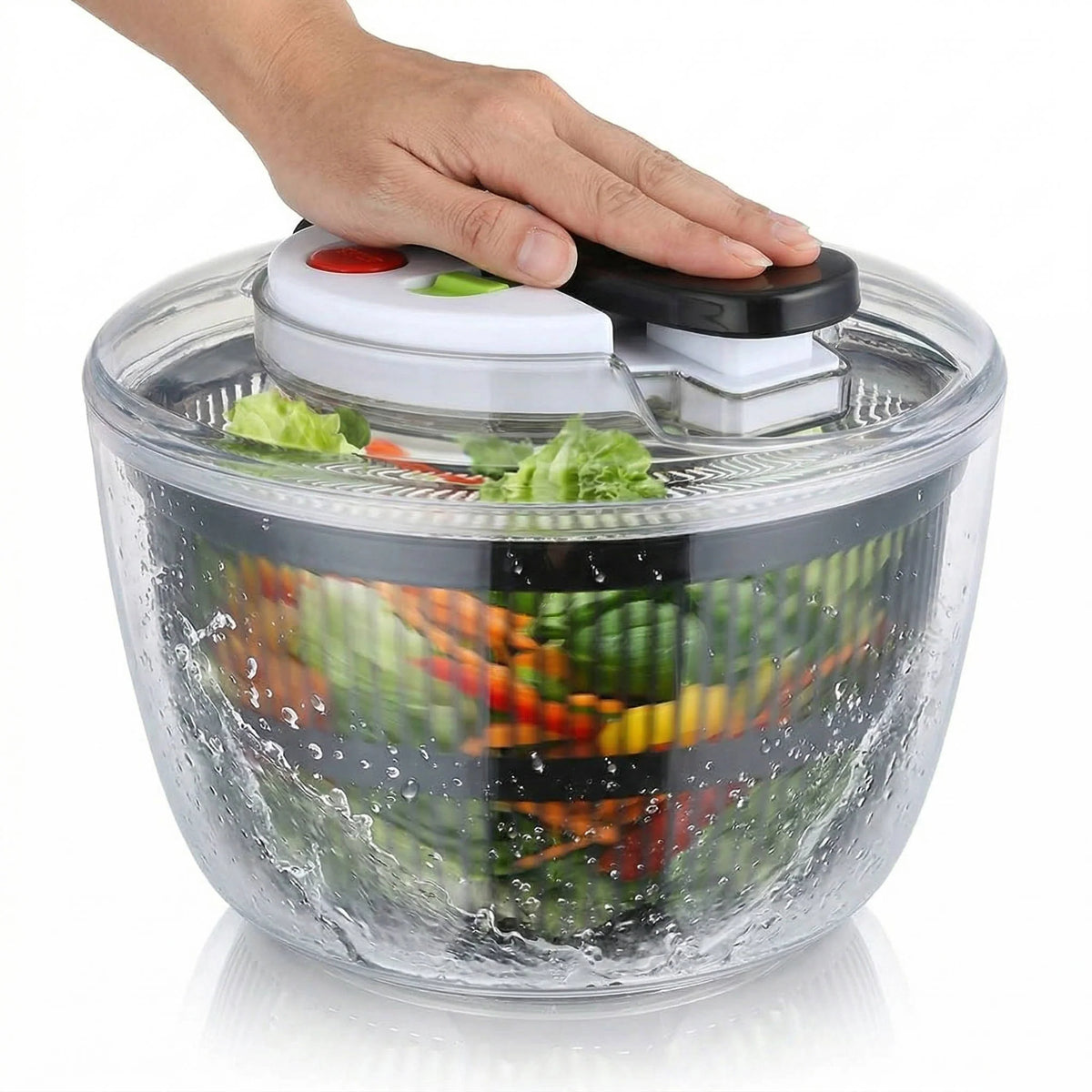Salad Spinner One-Hand Press Instant Brake 3L Capacity
