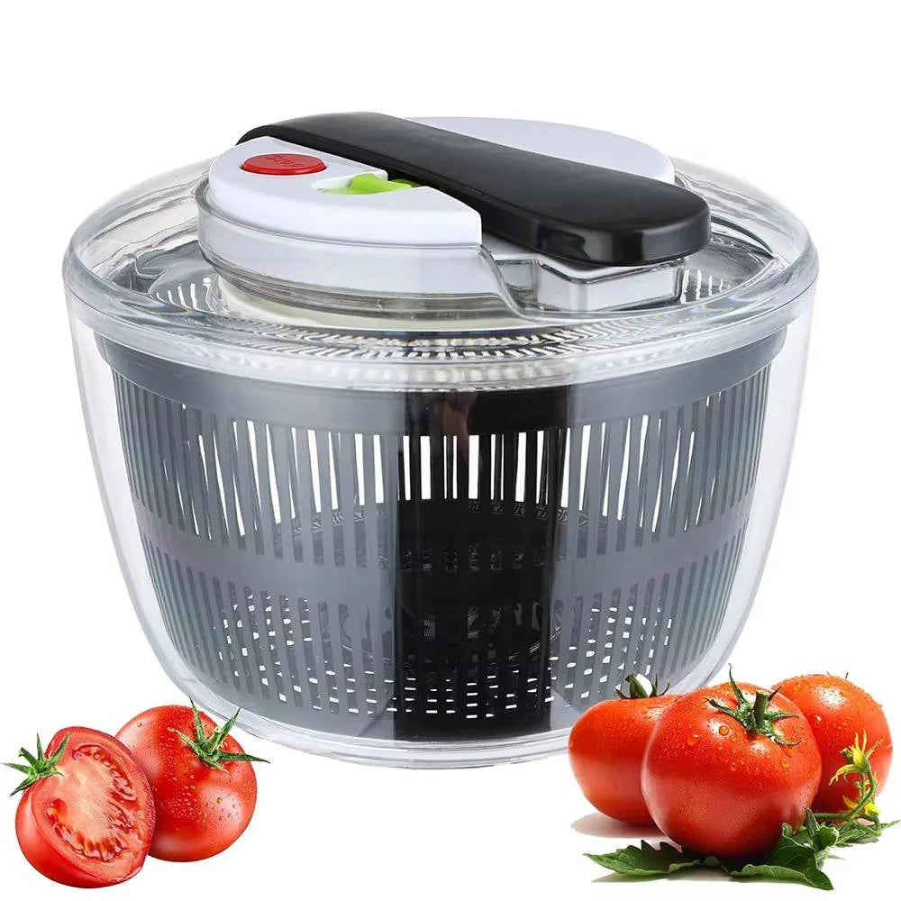 Salad Spinner One-Hand Press Instant Brake 3L Capacity
