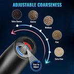Salt & Pepper Grinder Electric Gravity Sensor Adjustable Grind