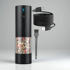 Salt & Pepper Grinder Set One-Hand Operation USB-C Rechargeable LED