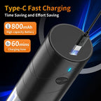 Salt & Pepper Grinder Set One-Hand Operation USB-C Rechargeable LED