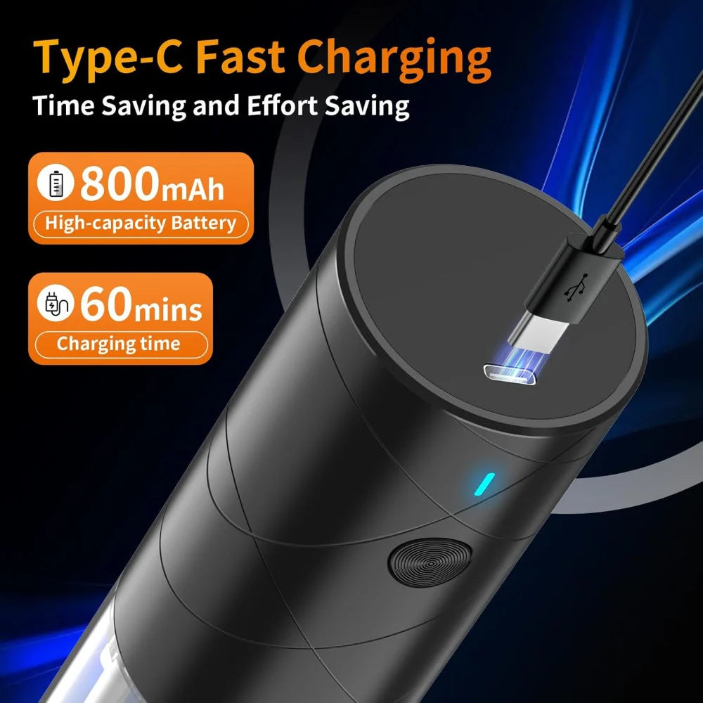 Salt & Pepper Grinder Set One-Hand Operation USB-C Rechargeable LED