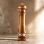 Salt & Pepper Grinder Solid Wood Adjustable Grind Window