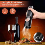Salt & Pepper Mill Set Rechargeable One-Handed Adjustable Grind