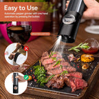 Salt & Pepper Mill Set Rechargeable One-Handed Adjustable Grind