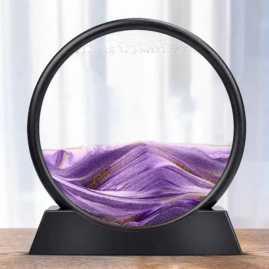 Sand Art Display Desktop Manual Rotation Continuously Changing
