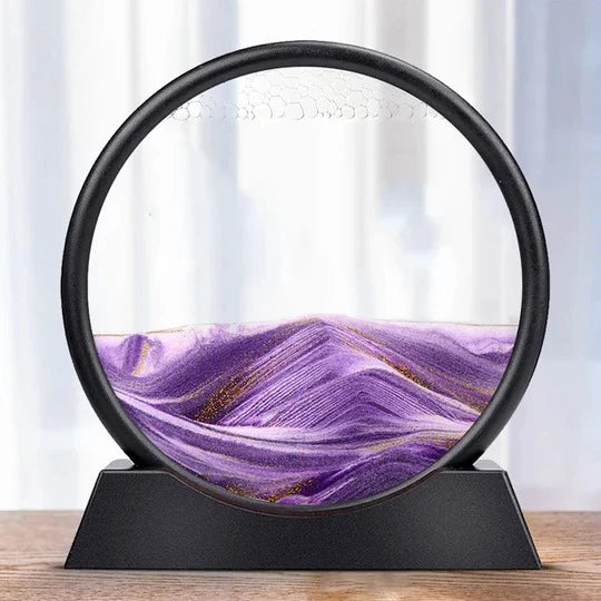 Sand Art Display Rotating Manual Desktop Accent