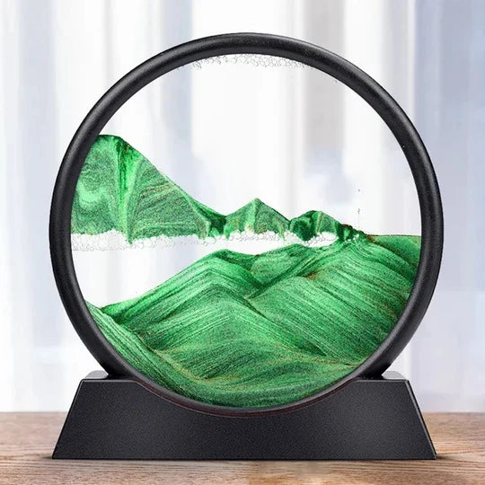 Sand Art Display Rotating Manual Desktop Accent