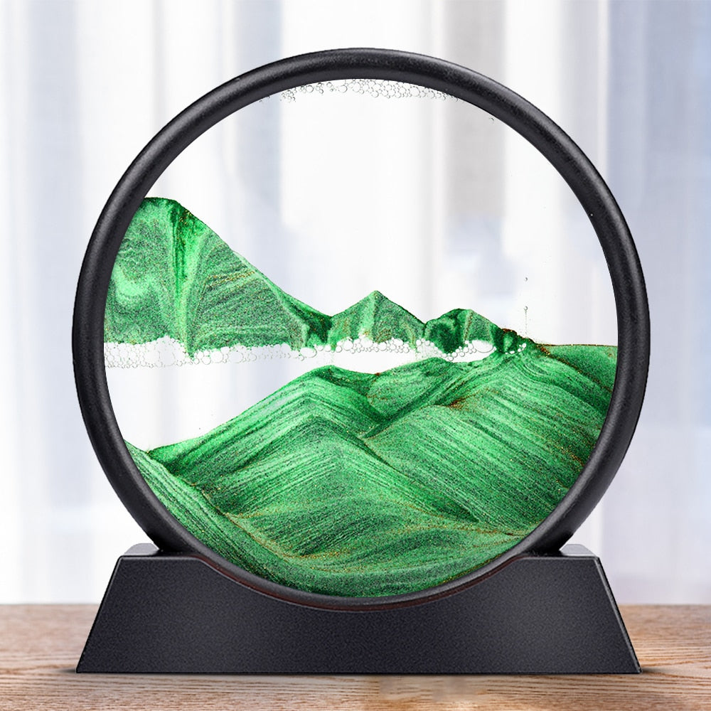 Sand Art Sculpture Rotating LED Mood Light