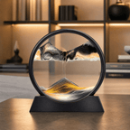 Sand Motion Frame Tempered Glass Tranquil Desk Decor