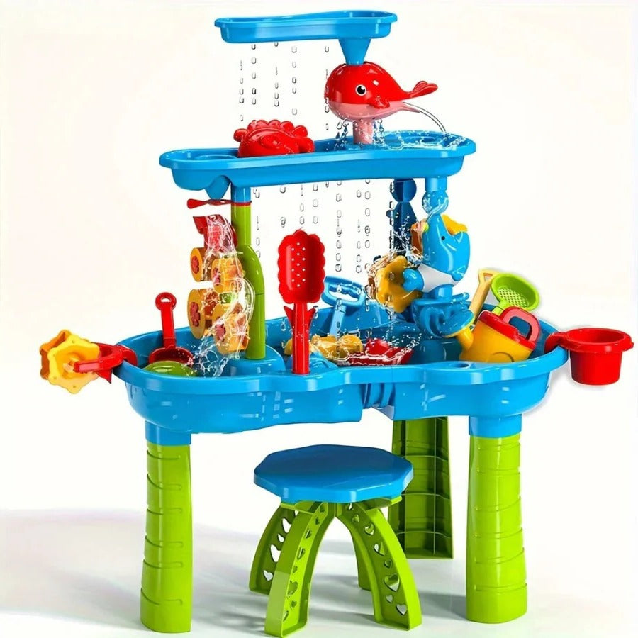 Sand & Water Play Table Multi-Section Tool-Free Assembly