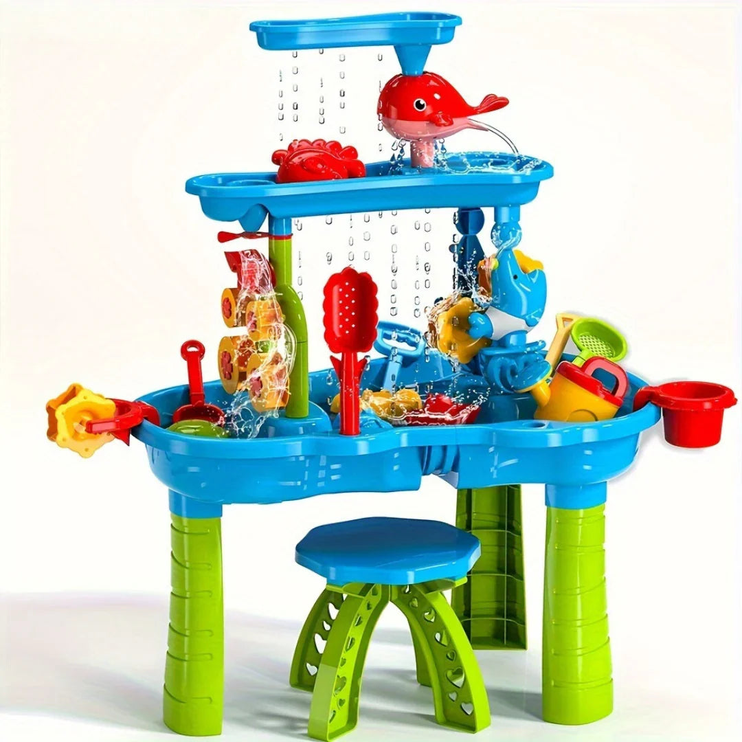 Sand & Water Play Table Weather-Resistant With Accessories
