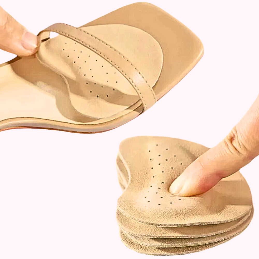 Sandal Foot Pads Contoured Leather Anti-Slip