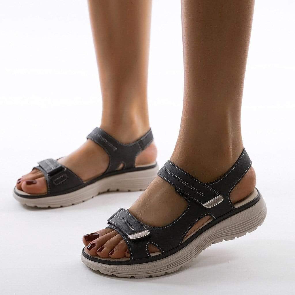 Sandals Adjustable Velcro Straps Padded Footbed & Open-Toe