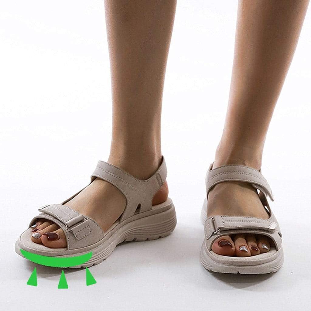 Sandals Adjustable Velcro Straps Padded Footbed & Open-Toe