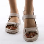 Sandals Adjustable Velcro Straps Padded Footbed & Open-Toe