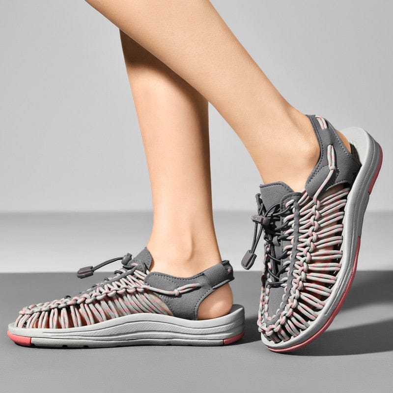 Sandals Braided Breathable Flexible Rubber Sole