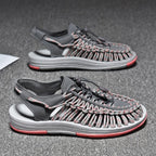 Sandals Braided Breathable Flexible Rubber Sole