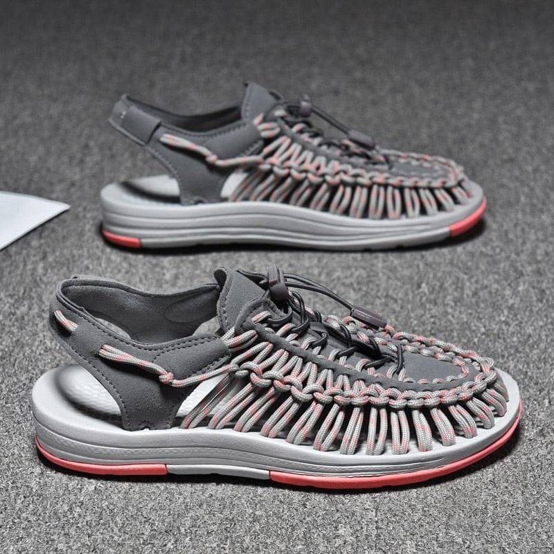 Sandals Braided Breathable Flexible Rubber Sole