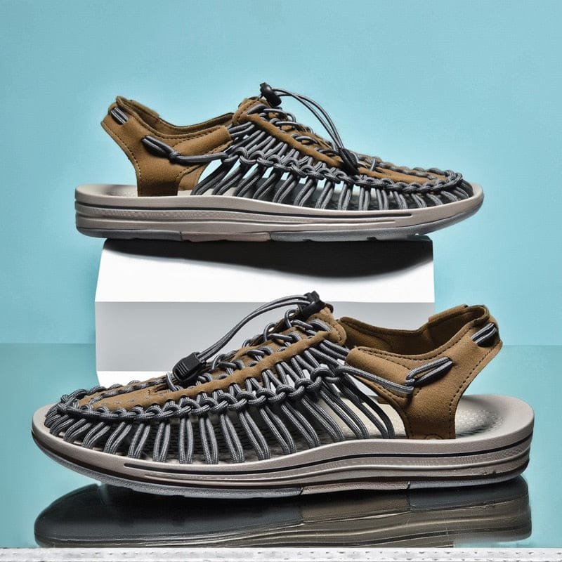 Sandals Braided Breathable Flexible Rubber Sole