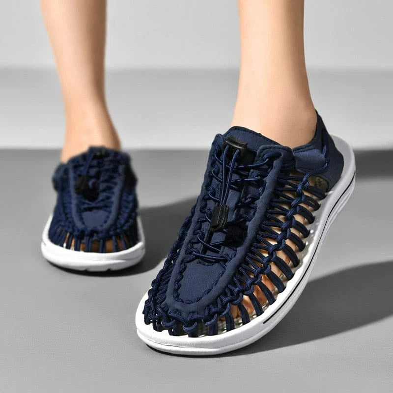 Sandals Braided Breathable Flexible Rubber Sole